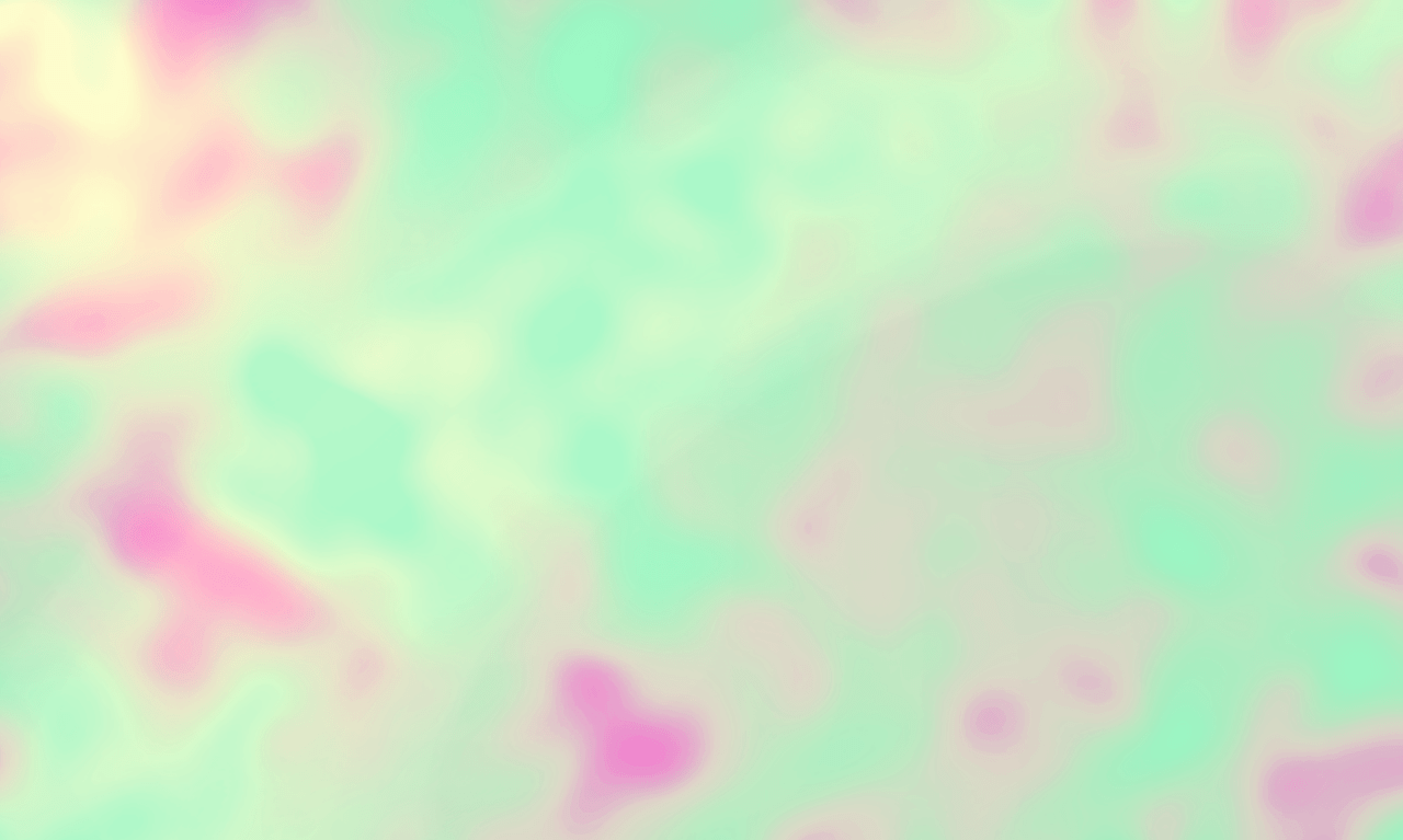 Das Bild zeigt eine abstrakte Komposition aus sanft ineinanderfließenden Pastellfarben. Vorherrschend sind Mintgrün, Rosa, Hellgelb und Creme. Die Farben bilden weiche, wolkenartige Flächen ohne klare Konturen oder erkennbare Formen. Über das gesamte Bild verteilen sich zarte rosa Akzente, die von den grünen und gelblichen Bereichen umgeben sind. Die Farbverläufe wirken weichgezeichnet und erinnern an Lichtreflexe, Nebel oder schimmernde Oberflächen. Das Motiv ist rein abstrakt und zeigt keine Personen, Tiere, Gegenstände oder Landschaften.